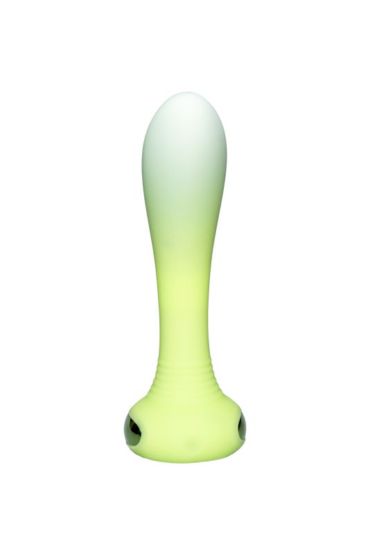 Універсальний вібратор з підсвічуванням Every Night Toys для точки G або P, зелений градієнт вид 4