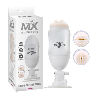 Мастурбатор Вагина и Рот в колбе Chisa MX DREAM of CUP с присоской и вибрацией