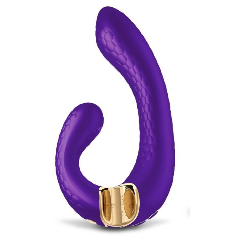 Вагинально-клиторальный вибратор Shunga Miyo нереалистичный, фиолетовый, 18.5 х 3.7 см вид 3