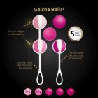 Набір вагінальних кульок Gvibe Geisha Balls 3, силіконові, рожевий, 5 штук вид 4