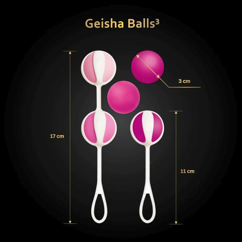 Набір вагінальних кульок Gvibe Geisha Balls 3, силіконові, рожевий, 5 штук вид 5