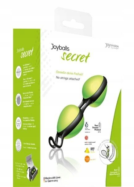 Вагинальные шарики Joyballs secret, зелёно-чёрные вид 7