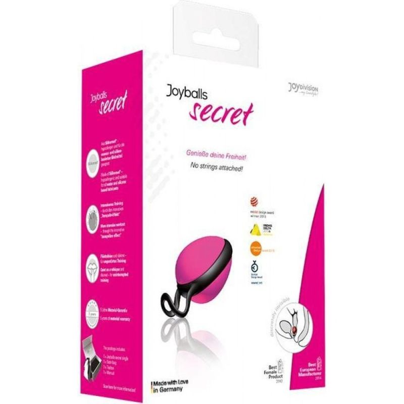 Вагинальный шарик JOY Division, розово-чёрный, 3.7 см вид 4