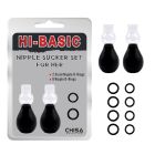 Вакуумные стимуляторы для сосков Chisa Hi Basic Nipple Sucker Set черные, 2 шт. вид 2