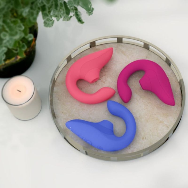 Стимулятор точки G и клитора Womanizer Blend Pink вакуум и вибрация, нежно-розовый вид 12