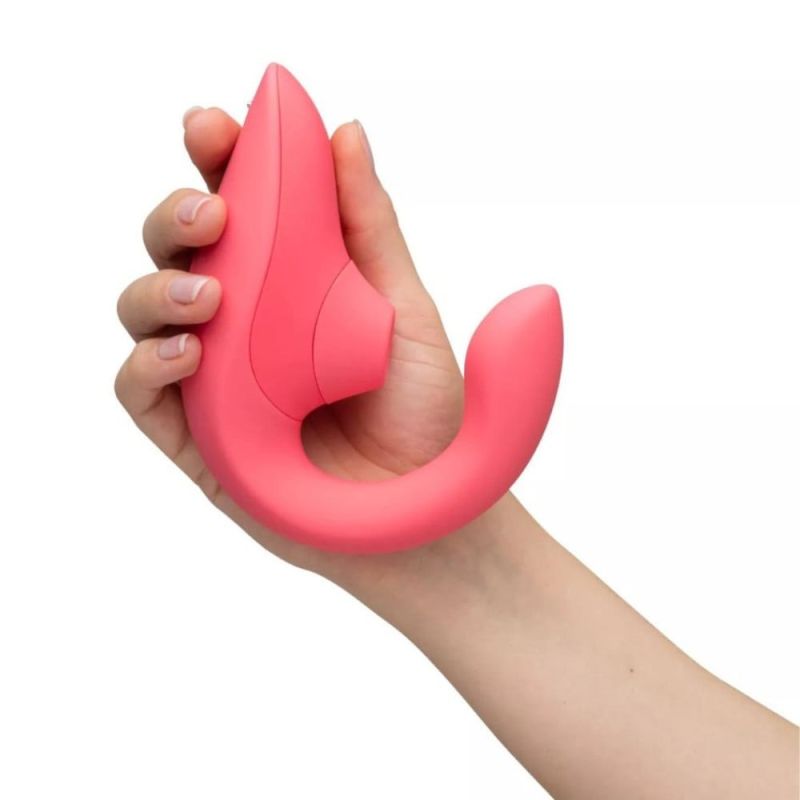 Стимулятор точки G и клитора Womanizer Blend Pink вакуум и вибрация, нежно-розовый вид 5