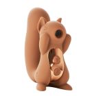 Вакуумний кліторальний стимулятор з вібрацією 2 в 1 у формі білочки Sweet Em Velvet Lure Brown вид 3