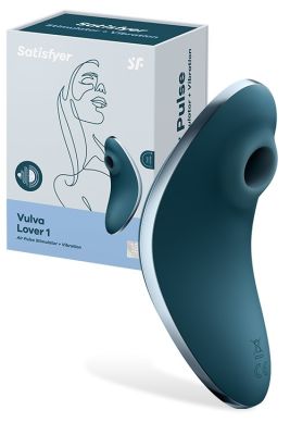 Вакуумний кліторальний стимулятор Satisfyer Vulva Lover 1 із вібрацією, синій