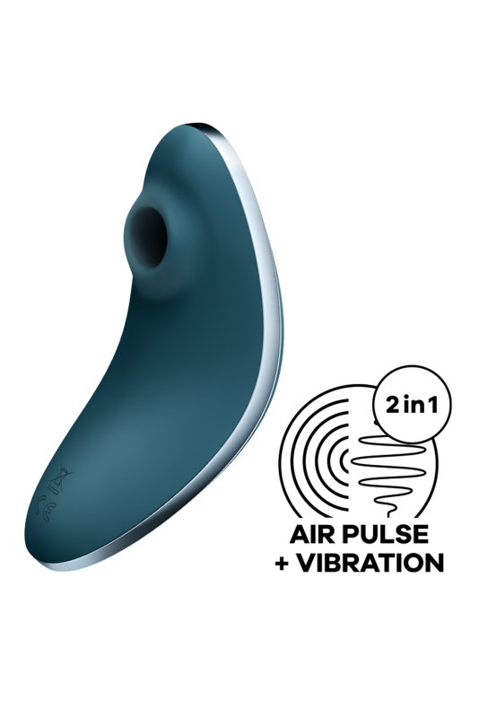 Вакуумний кліторальний стимулятор Satisfyer Vulva Lover 1 із вібрацією, синій вид 3