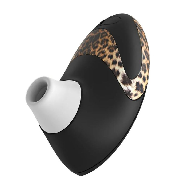 Вакуумный клиторальный стимулятор Womanizer Pro W-500 с леопардовым принтом вид 3