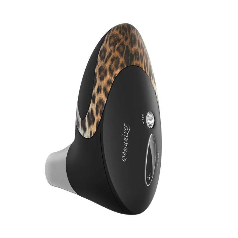 Вакуумный клиторальный стимулятор Womanizer Pro W-500 с леопардовым принтом вид 4