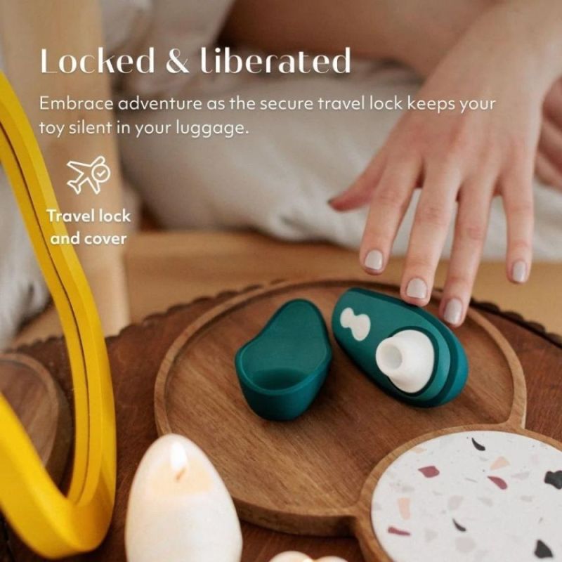 Вакуумний кліторальний стимулятор Womanizer Liberty 2 Dark Petrol, синій вид 13