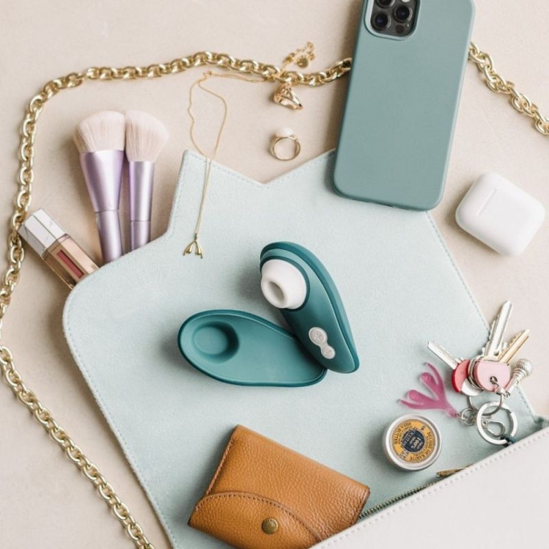 Вакуумний кліторальний стимулятор Womanizer Liberty 2 Dark Petrol, синій вид 16