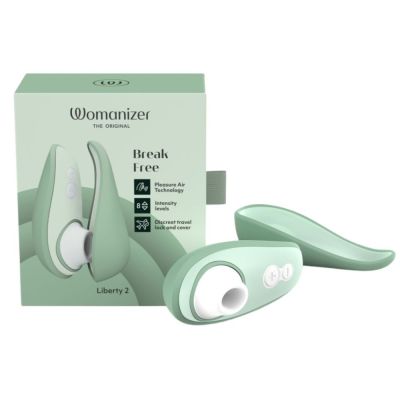 Вакуумный клиторальный стимулятор, Womanizer Liberty 2 Sage, светло-зеленый