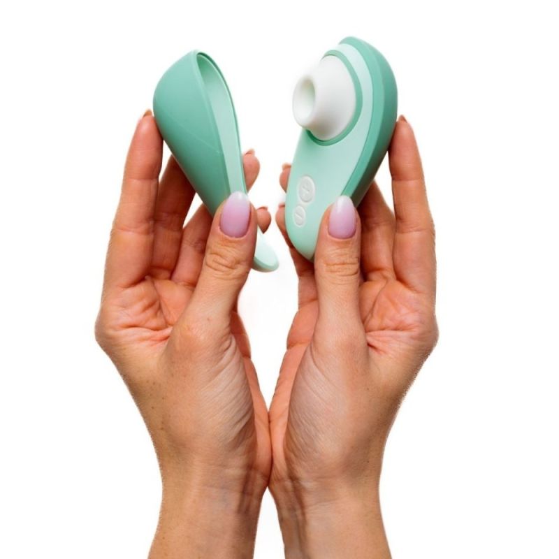 Вакуумный клиторальный стимулятор, Womanizer Liberty 2 Sage, светло-зеленый вид 8