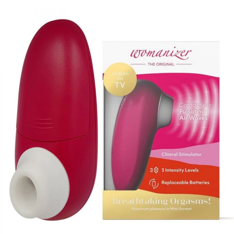 Вакуумний кліторальний стимулятор WOMANIZER Mini Red Wine вид 2