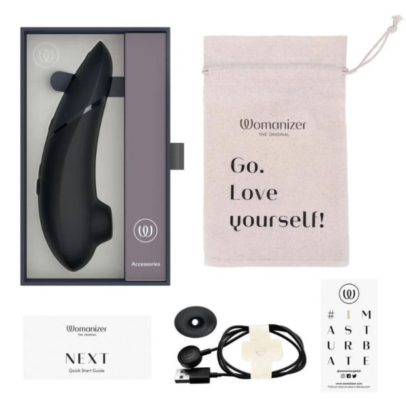 Вакуумний кліторальний стимулятор Womanizer Next Black, чорний вид 14