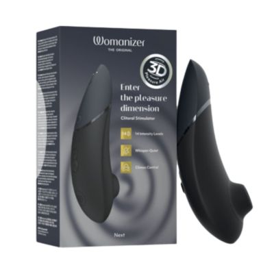 Вакуумний кліторальний стимулятор Womanizer Next Black, чорний