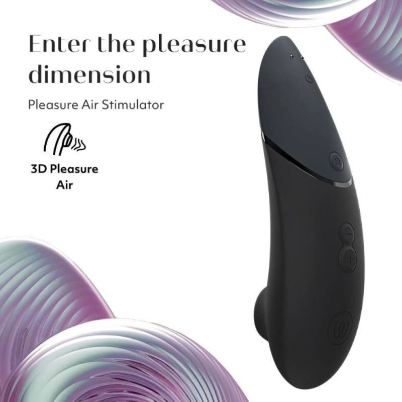 Вакуумний кліторальний стимулятор Womanizer Next Black, чорний вид 7