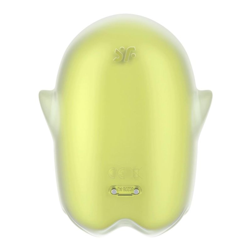Вакуумний кліторальний вібратор із флуоресцентною поверхнею Satisfyer Glowing Ghost, жовтий вид 4