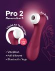 Вакуумний смарт стимулятор Satisfyer Pro 2 Generation 3 Liquid Air Technology, бордовий вид 7