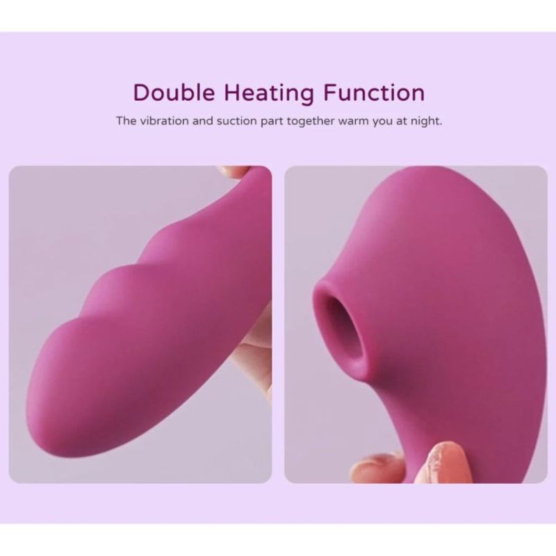 Вакуумний стимулятор BeYourLover Tara Purple з вагінальним відростком та підігрівом, фіолетовий вид 5