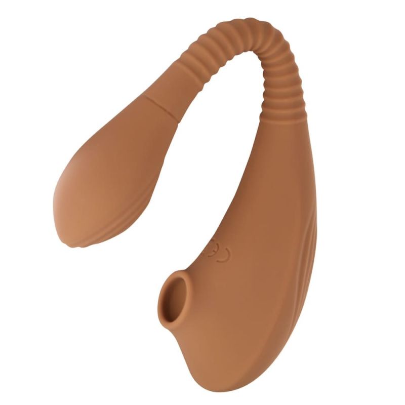 Вакуумный стимулятор для клитора Sweet Em Velvet Lure коричневый USB вид 7