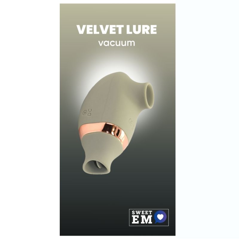 Вакуумный стимулятор клитора с функцией лизания (подвижный язычок) Sweet Em Velvet Lure, зеленый USB вид 11
