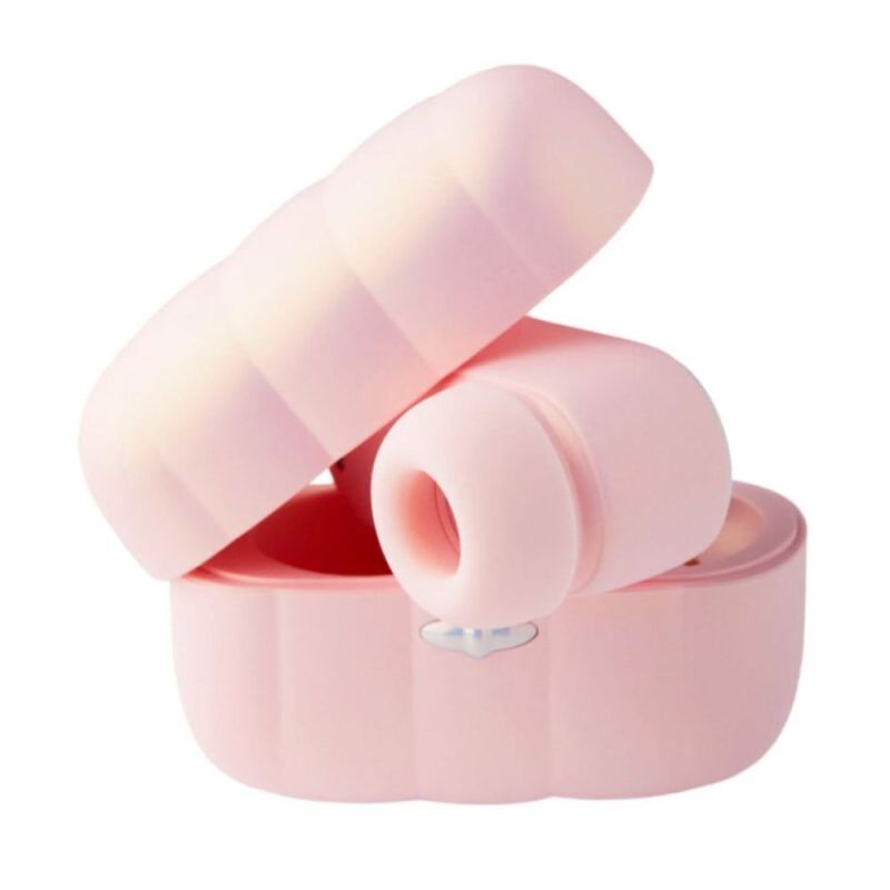 Вакуумный стимулятор для клитора BeYourLover Alggie в кейсе в форме наушника, розовый вид 6