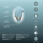 Вакуумный стимулятор для клитора Sweet Em с функцией лизания (подвижный язычок), голубой вид 9