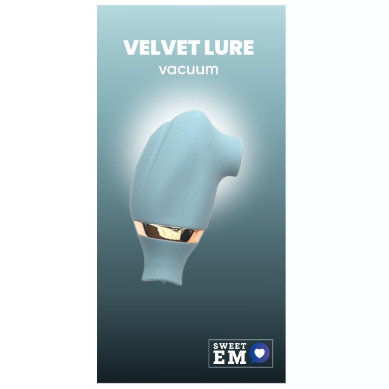 Вакуумний стимулятор для клітора Sweet Em з функцією лизання (рухливий язичок), блакитний вид 2