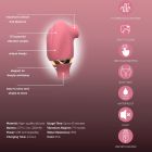 Вакуумный стимулятор для клитора Sweet Em с функцией лизания (подвижный язычок), розовый вид 7