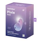 Вакуумний стимулятор клітора Satisfyer Pixie Dust, фіолетово-рожевий вид 7