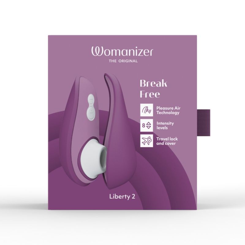 Вакуумный стимулятор клитора Womanizer Liberty 2 Dark Purple, фиолетовый вид 15