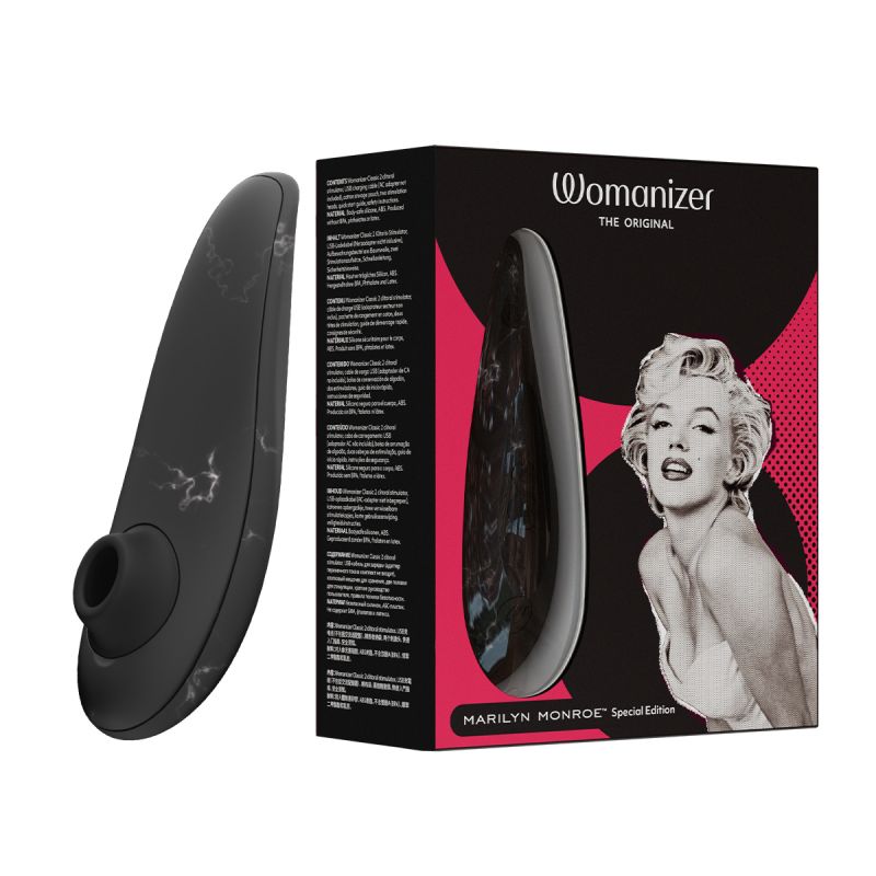 Вакуумный стимулятор клитора Womanizer Marilyn Monroe Black Marble вид 2