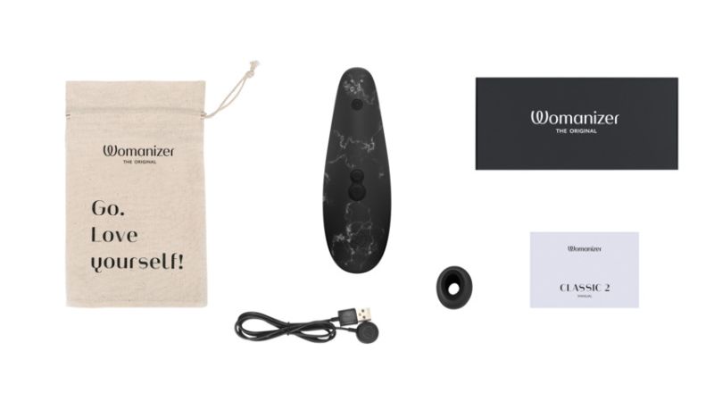 Вакуумный стимулятор клитора Womanizer Marilyn Monroe Black Marble вид 10