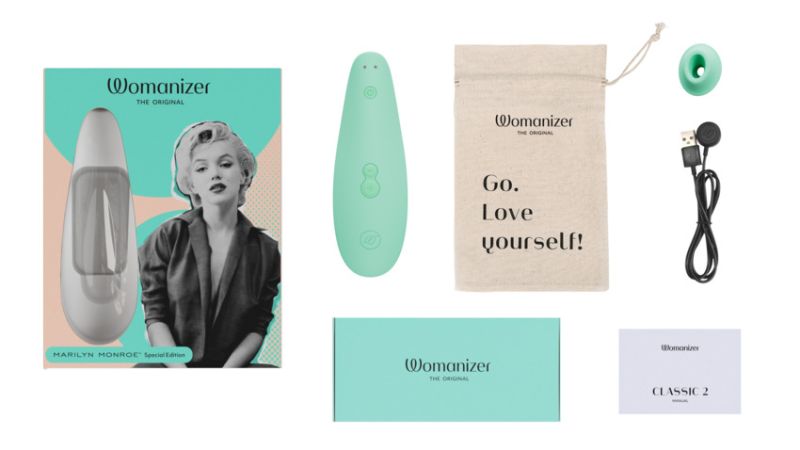 Вакуумный стимулятор клитора Womanizer Marilyn Monroe Mint вид 10