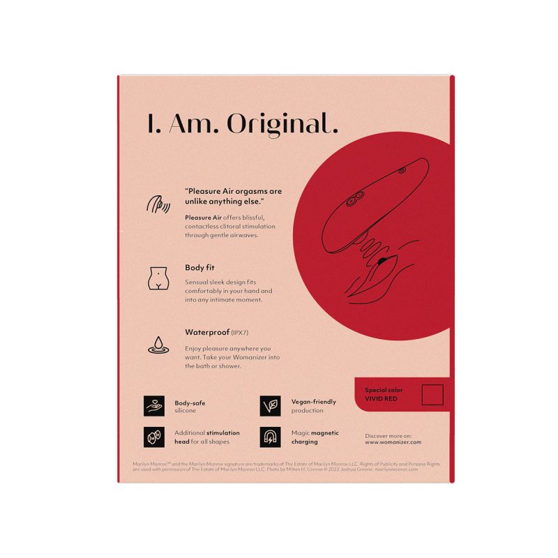 Вакуумний стимулятор клітора Womanizer Marilyn Monroe Vivid Red вид 25