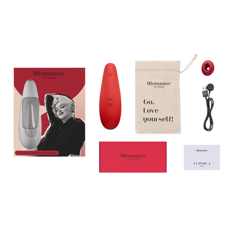 Вакуумний стимулятор клітора Womanizer Marilyn Monroe Vivid Red вид 13
