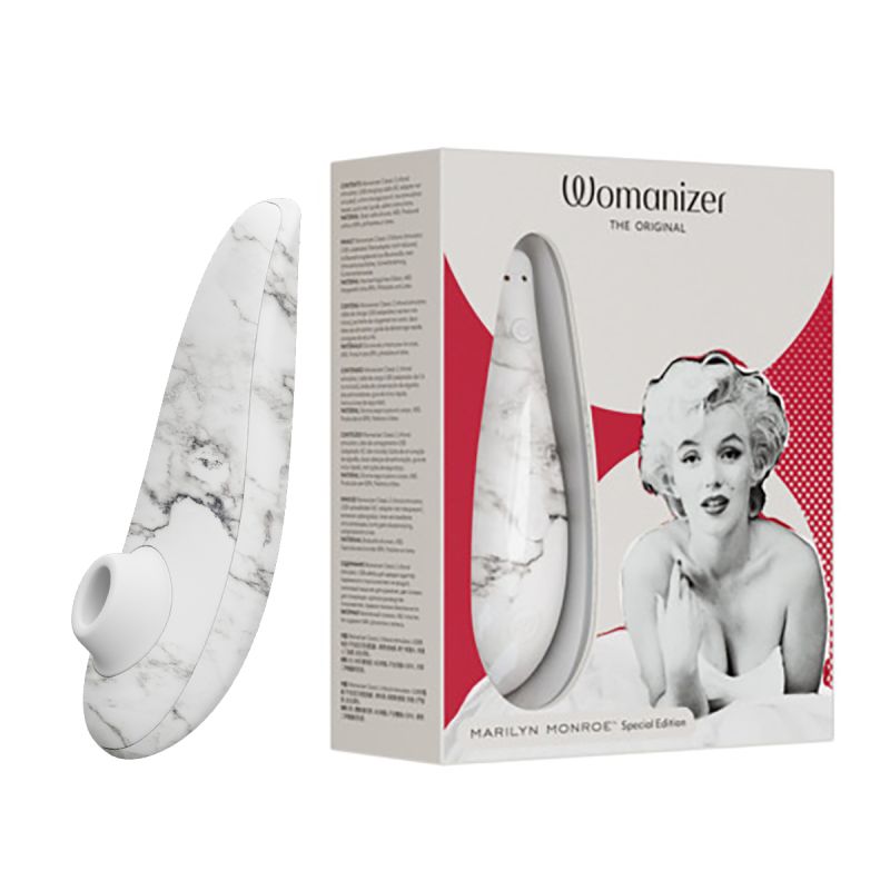 Вакуумний стимулятор клітора Womanizer Marilyn Monroe White Marble вид 2