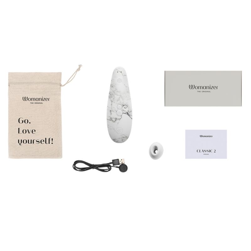 Вакуумний стимулятор клітора Womanizer Marilyn Monroe White Marble вид 11