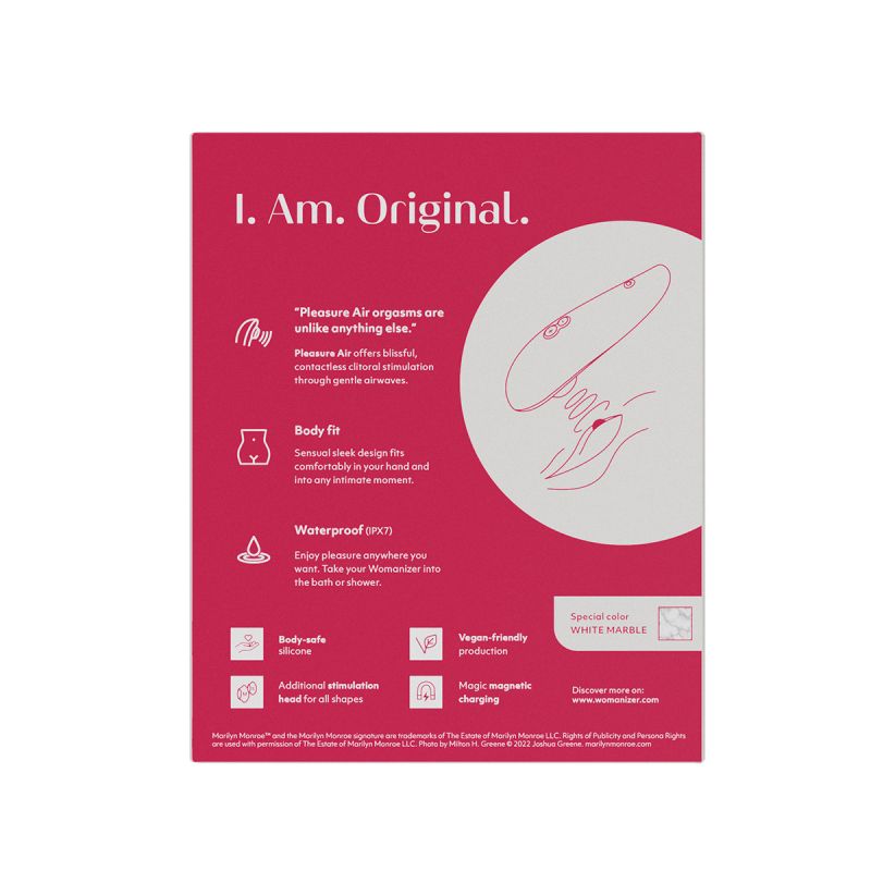 Вакуумний стимулятор клітора Womanizer Marilyn Monroe White Marble вид 29