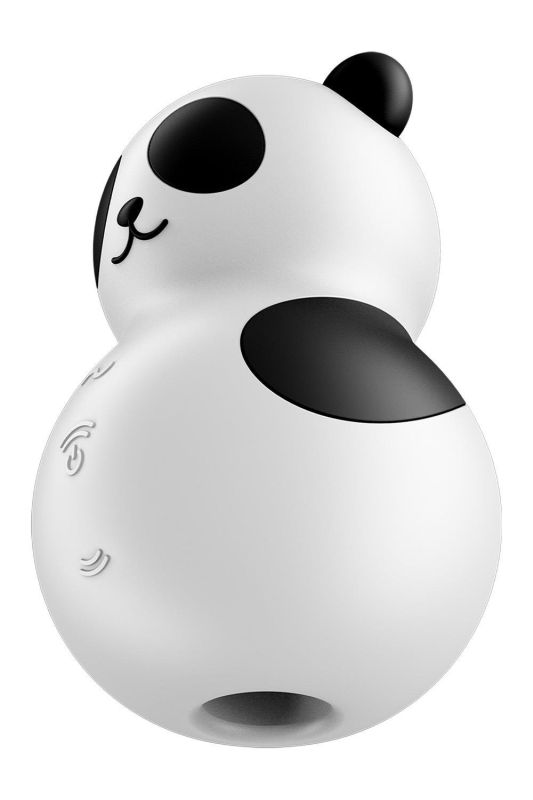 Вакуумный стимулятор с вибрацией Satisfyer Pocket Panda черно-белый, 8.9 см вид 7