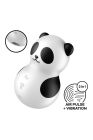 Вакуумний стимулятор із вібрацією Satisfyer Pocket Panda чорно-білий, 8.9 см вид 3