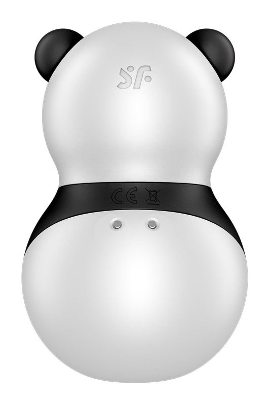 Вакуумный стимулятор с вибрацией Satisfyer Pocket Panda черно-белый, 8.9 см вид 8