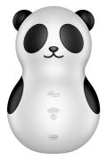 Вакуумний стимулятор із вібрацією Satisfyer Pocket Panda чорно-білий, 8.9 см