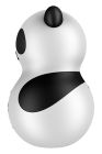 Вакуумний стимулятор із вібрацією Satisfyer Pocket Panda чорно-білий, 8.9 см вид 6