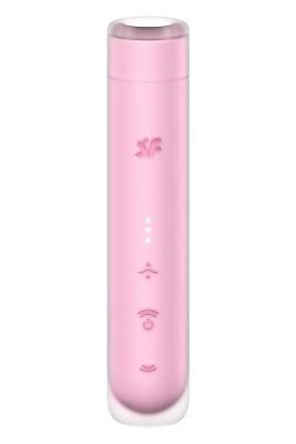 Вакуумний стимулятор Satisfyer First Kiss для клітора, рожевий, 12.5 х 2.5 см