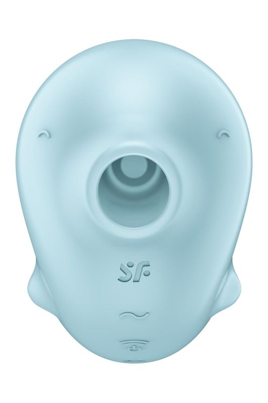 Вакуумный стимулятор Satisfyer Sassy Seal с вибрацией, голубой, 9.5 см вид 3