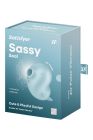 Вакуумный стимулятор Satisfyer Sassy Seal с вибрацией, голубой, 9.5 см вид 8